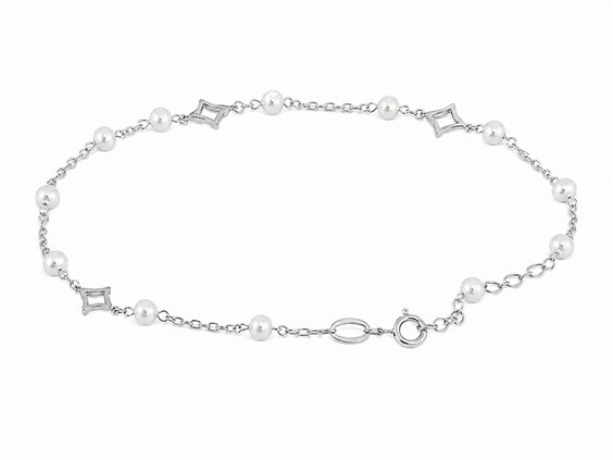 Pulsera Idee Preziose dal 1987 Mujer in Oro blanco Perla IP.BK18B/14P - IP.BK18B/14P